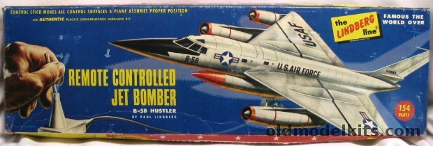 Lindberg 1/64 Remote Control Convair B-58 Hustler, 551-198 plastic model kit